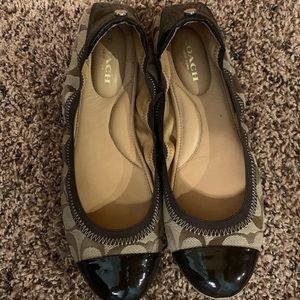 Coach brown flats
